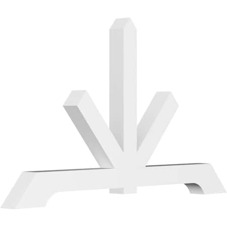 Ekena Millwork Vanguard Architectural Grade PVC Gable Bracket, 96"W x 56"H x 6"D x 6"F, 14/12 Pitch GBP096X56X0606VAN00